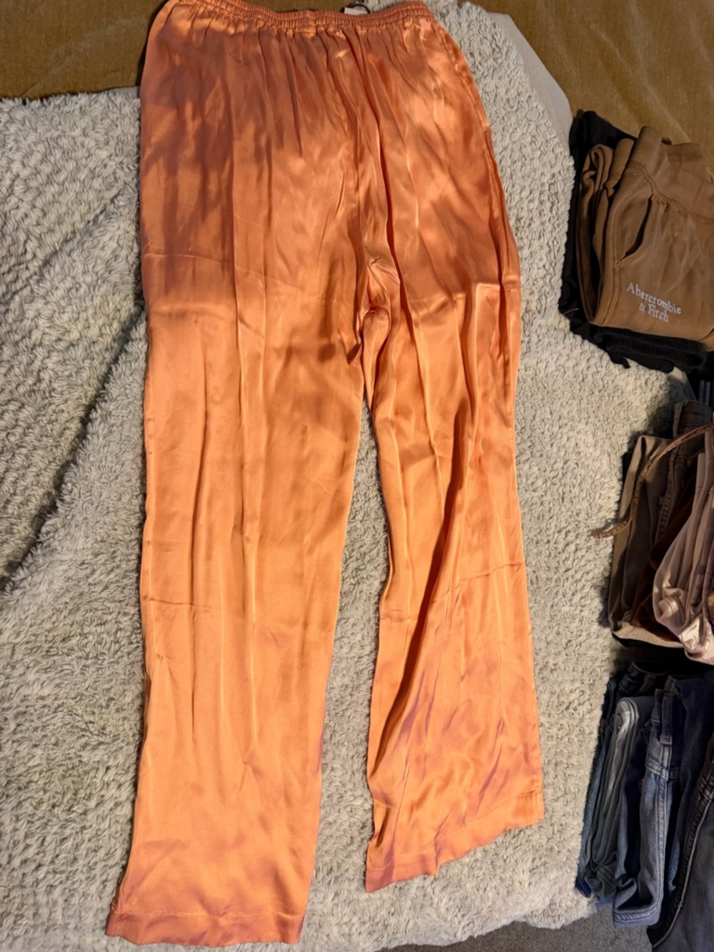 Spell Peach Satin Boudoir Pants - Picture 3 of 4